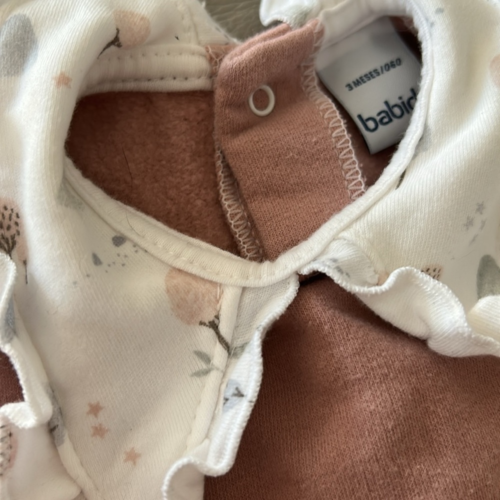 Babidu Baby Girl Sweatshirt Set 3m A22 - Picture 3 of 6
